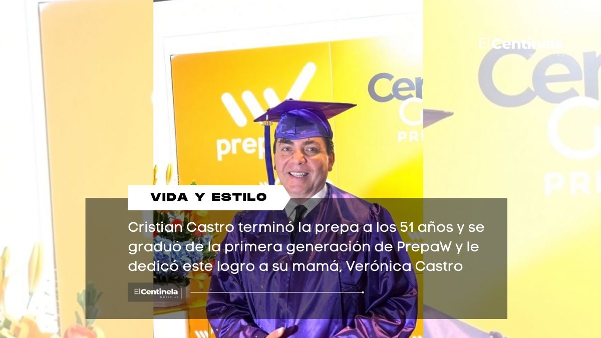 Un logro azul como el mar azul: Cristian Castro se gradúa de la preparatoria a los 51 años y lo dedica a Verónica Castro