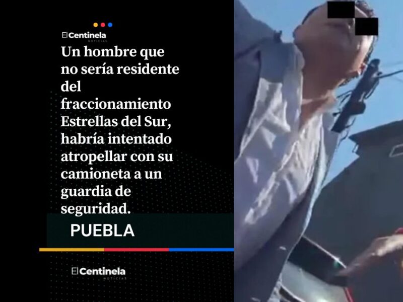 Agreden a guardia de seguridad en Estrellas del Sur: le avientan la camioneta para no pagar cono aplastado
