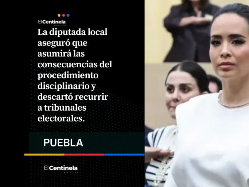 Grace Palomares da por sanción de Morena que la saque del 2027 y jura solemnemente no impugnarla