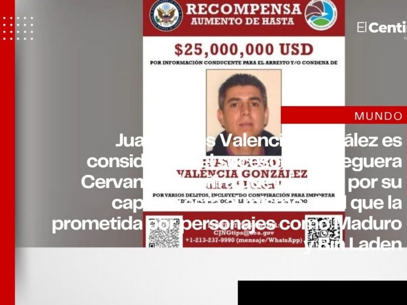 EU ofrece 25 mdd por el hijastro de "El Mencho", la misma recompensa que llegó a prometer por Nicolás Maduro y Bin Laden