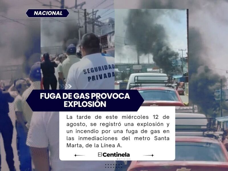 Fuga de gas provoca explosión en paradero de metro Santa Marta
