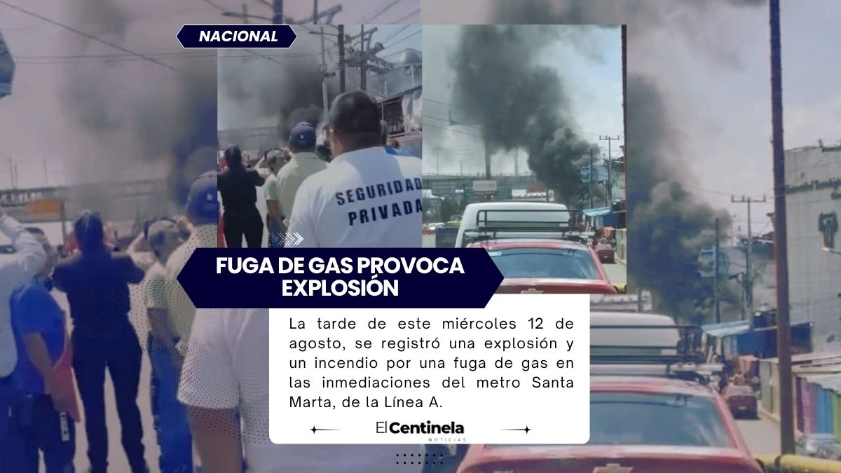 Fuga de gas provoca explosión en paradero de metro Santa Marta