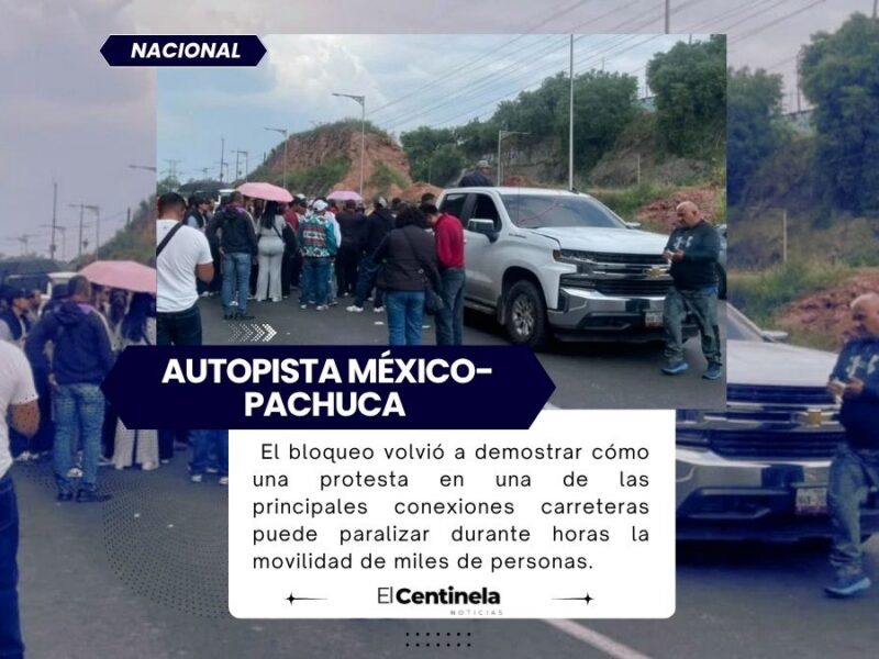 ¡Llevan más de 4 horas! manifestantes realizan bloqueo en la México-Pachuca y desquician el tráfico