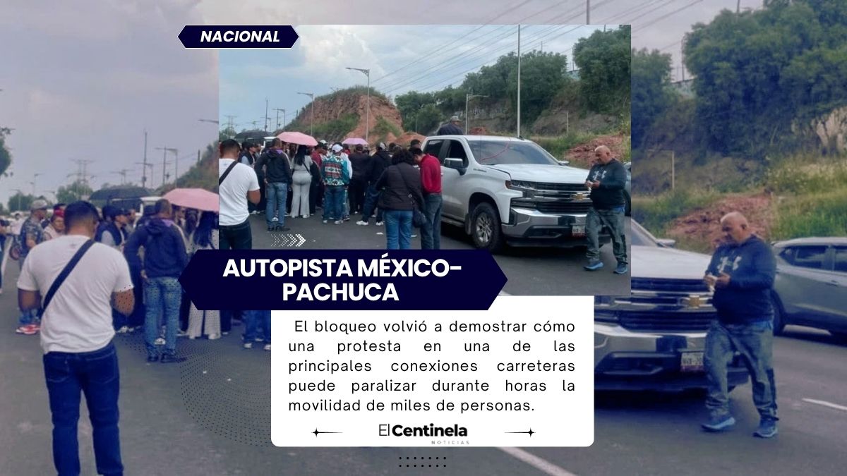 ¡Llevan más de 4 horas! manifestantes realizan bloqueo en la México-Pachuca y desquician el tráfico