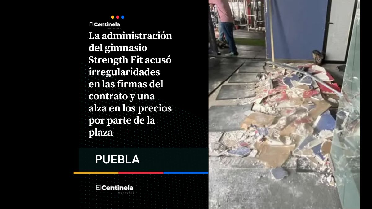 Hasta las paredes sacaron: Desalojan gimnasio Strength Fit de Plaza Kentro en la Atlixcáyotl