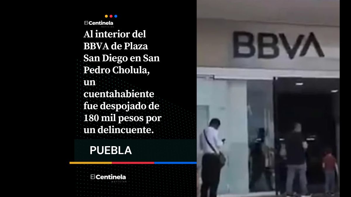 Lo siguieron hasta BBVA: Asaltan a cuentahabiente y le roban 180 mil en Plaza San Diego