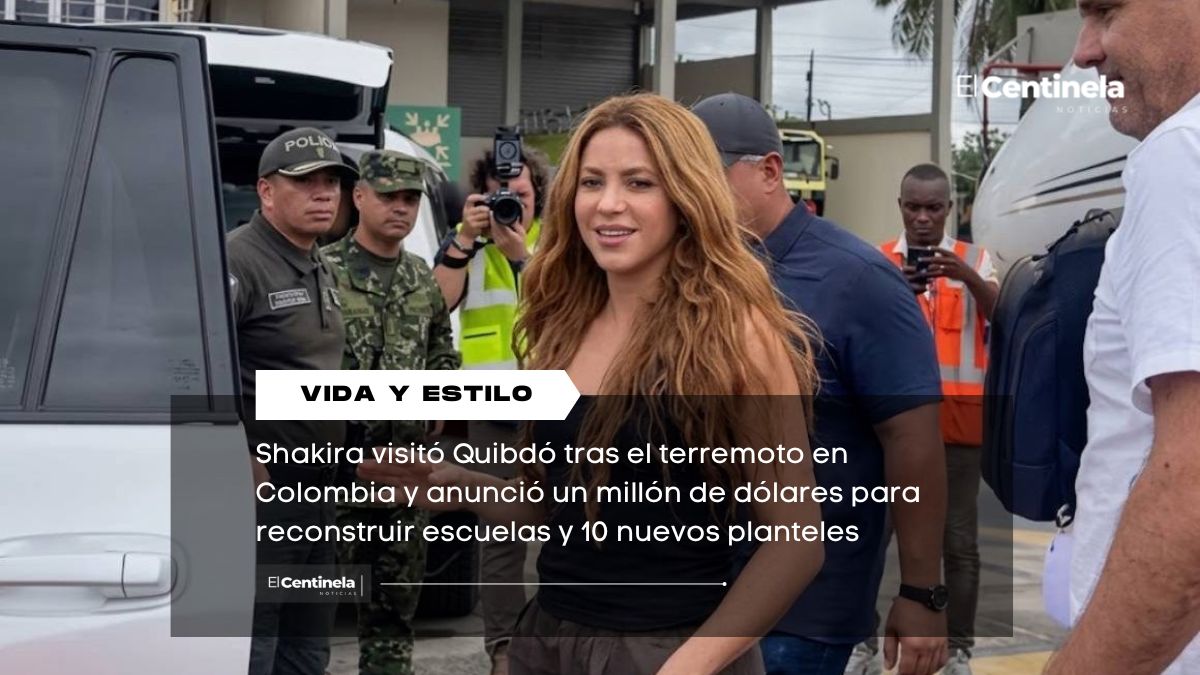 Shakira construirá 10 escuelas en el Chocó y anuncia ayuda de un millón de dólares tras terremoto