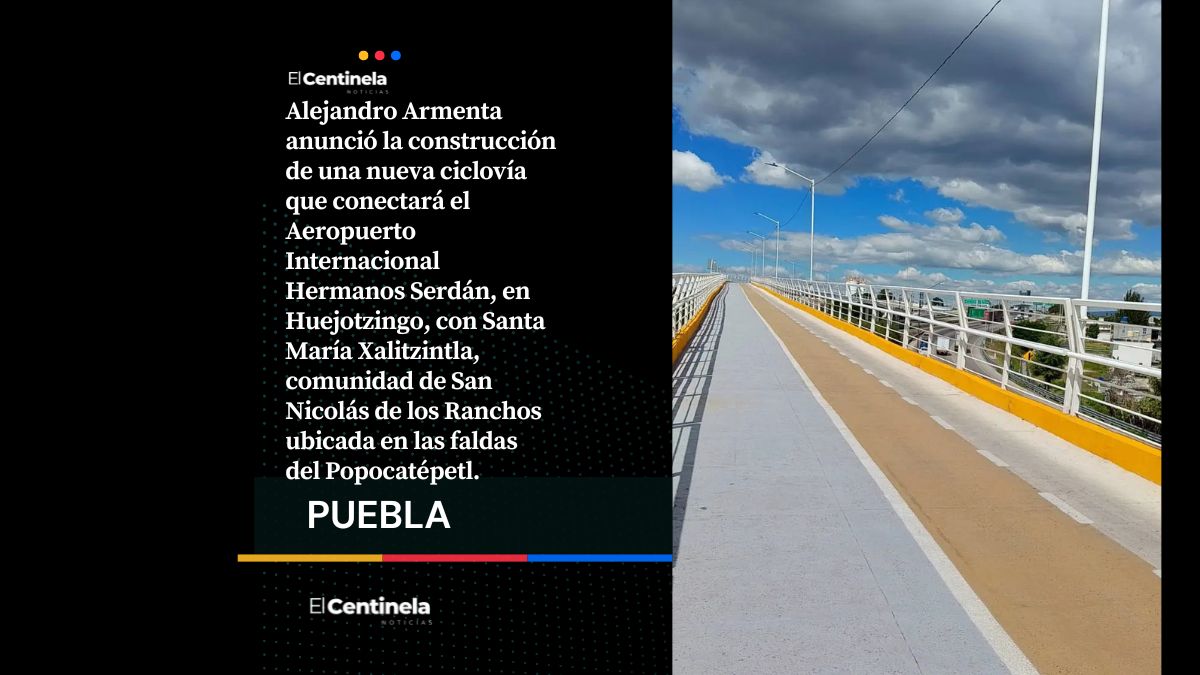 Armenta anuncia ciclovía de Huejotzingo a Xalitzintla para conectar con Puebla capital