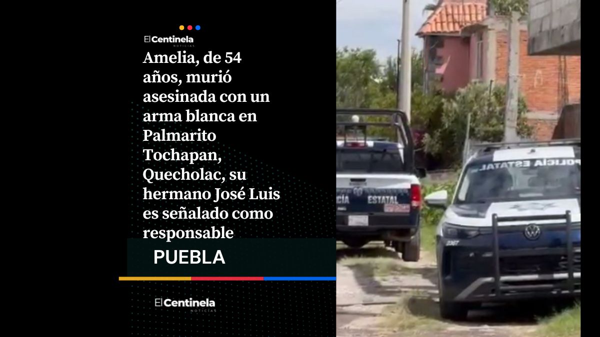 José Luis es señalado por matar a puñaladas a su hermana Amelia en Quecholac
