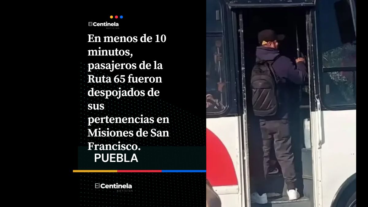 Carteristas despojan de celulares y dinero a pasajeros de Ruta 65 en menos de 10 minutos