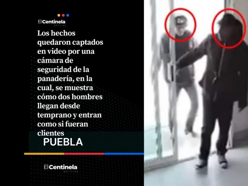 Exhiben a cobradores de piso robando pan y dinero en panadería de Bosques de Santa Anita