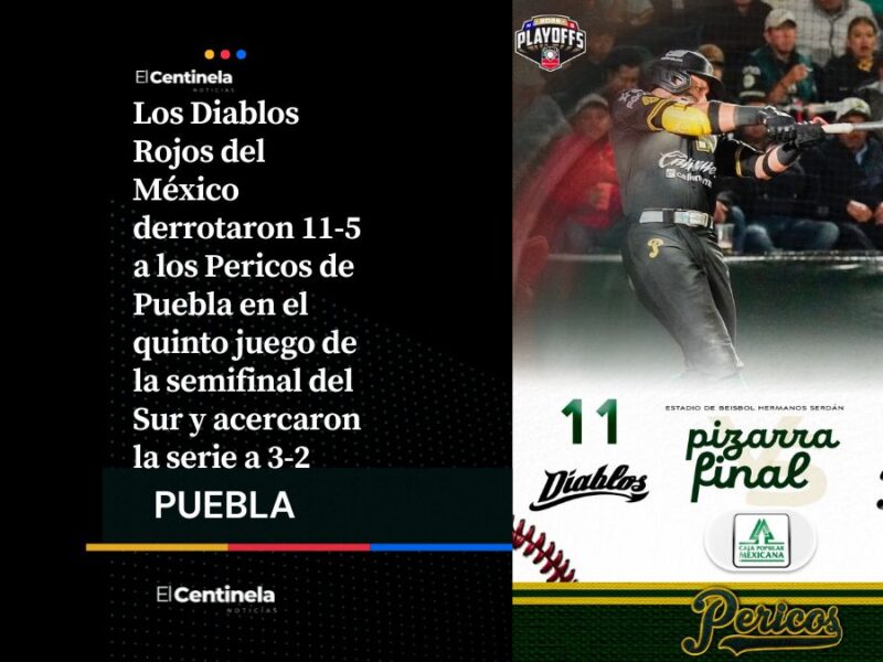 Diablos Rojos vencen a Pericos y ponen la serie 3-2 en la semifinal del Sur