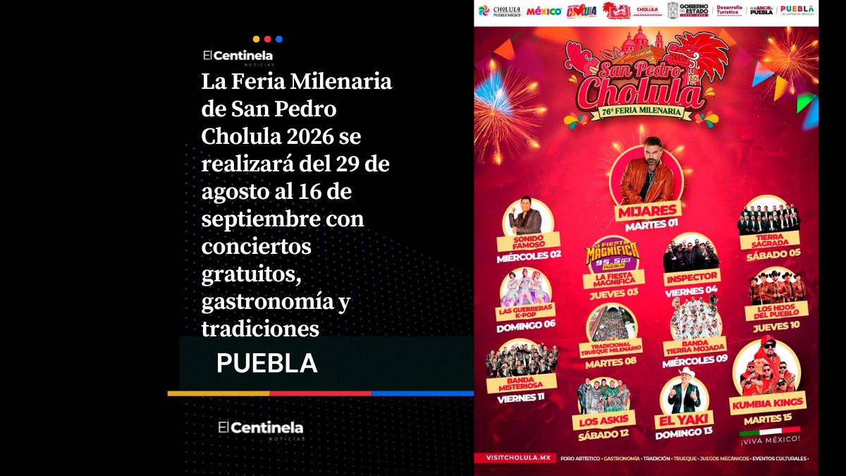Los Askis, Kumbia Kings, Inspector y más reunidos en Feria de San Pedro Cholula 2026, ¡no te la pierdas!