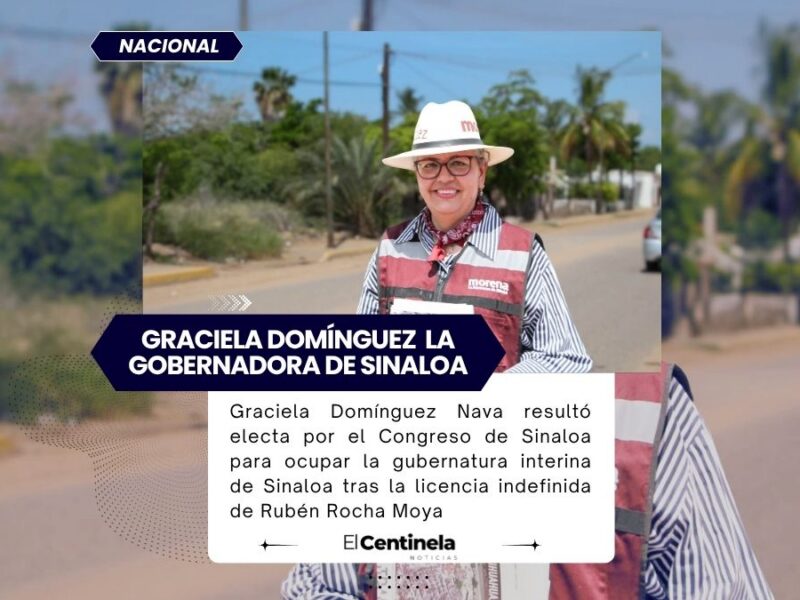 Graciela Domínguez Nava se convierte en la gobernadora interina de Sinaloa tras licencia de Rocha Moya