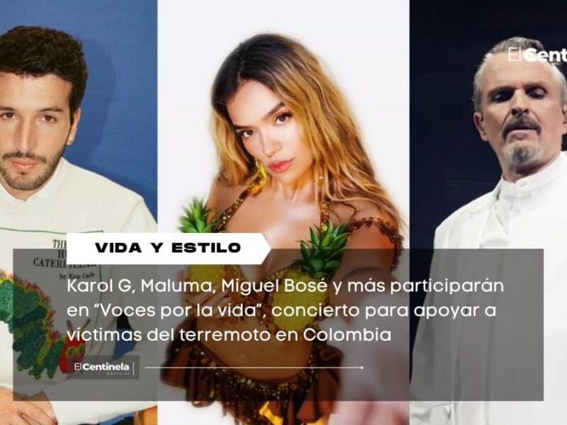 Karol G, Miguel Bosé y Sebastián Yatra se unen en "Voces por la vida" concierto bénefico para víctimas del terremoto en Colombia