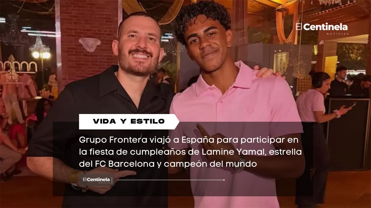 Grupo Frontera sorprende a Lamine Yamal en fiesta por su cumpleaños número 19