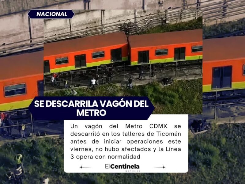 Se descarrila vagón del Metro CDMX en Línea 3, ocurrió antes de iniciar el servicio