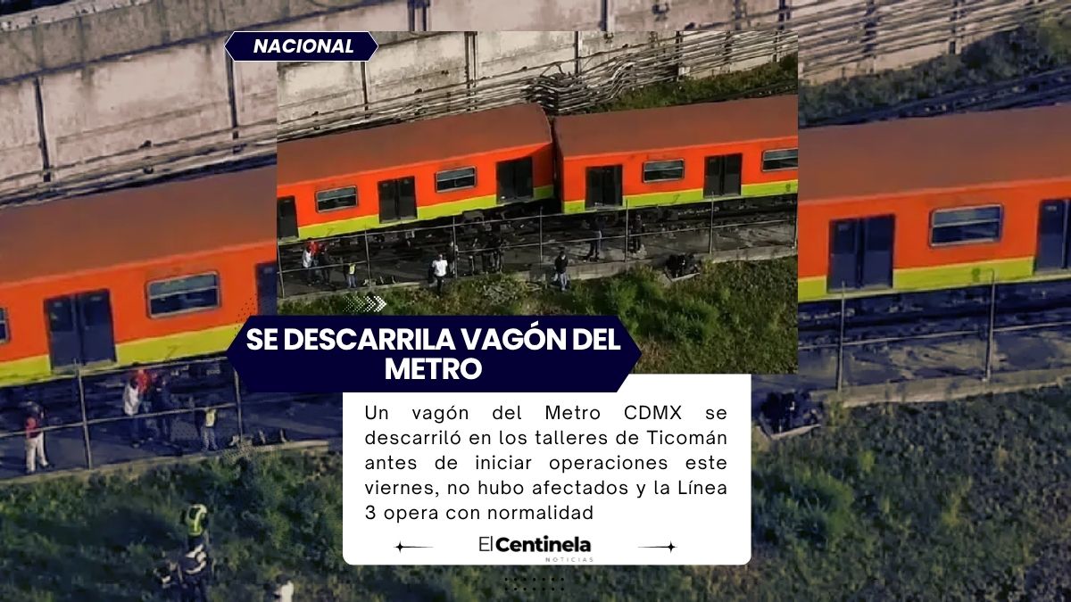 Se descarrila vagón del Metro CDMX en Línea 3, ocurrió antes de iniciar el servicio