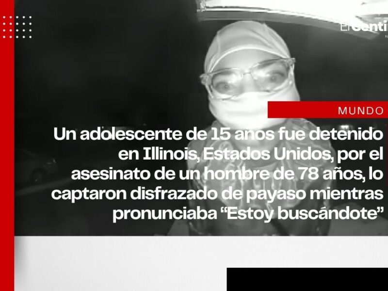 Estoy buscándote: Adolescente disfrazado de payaso es detenido por el asesinato de un abuelo en Illinois