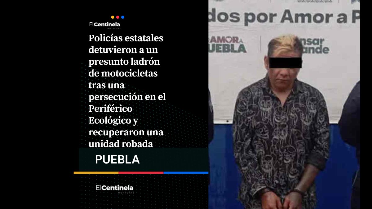Detienen a robamotos luego de una persecución que llegó desde el Periférico Ecológico hasta El Batán