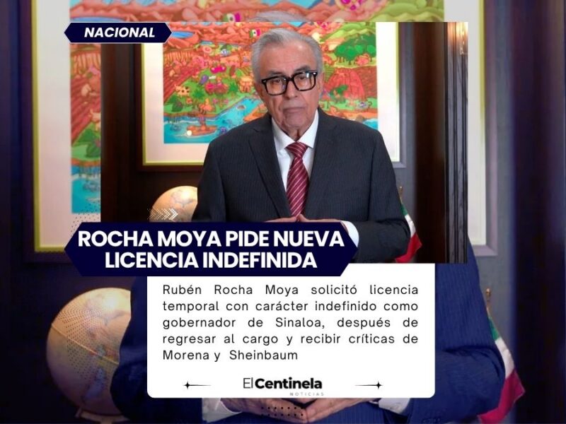 Rubén Rocha Moya pide licencia indefinida tras críticas de Sheinbaum y Morena