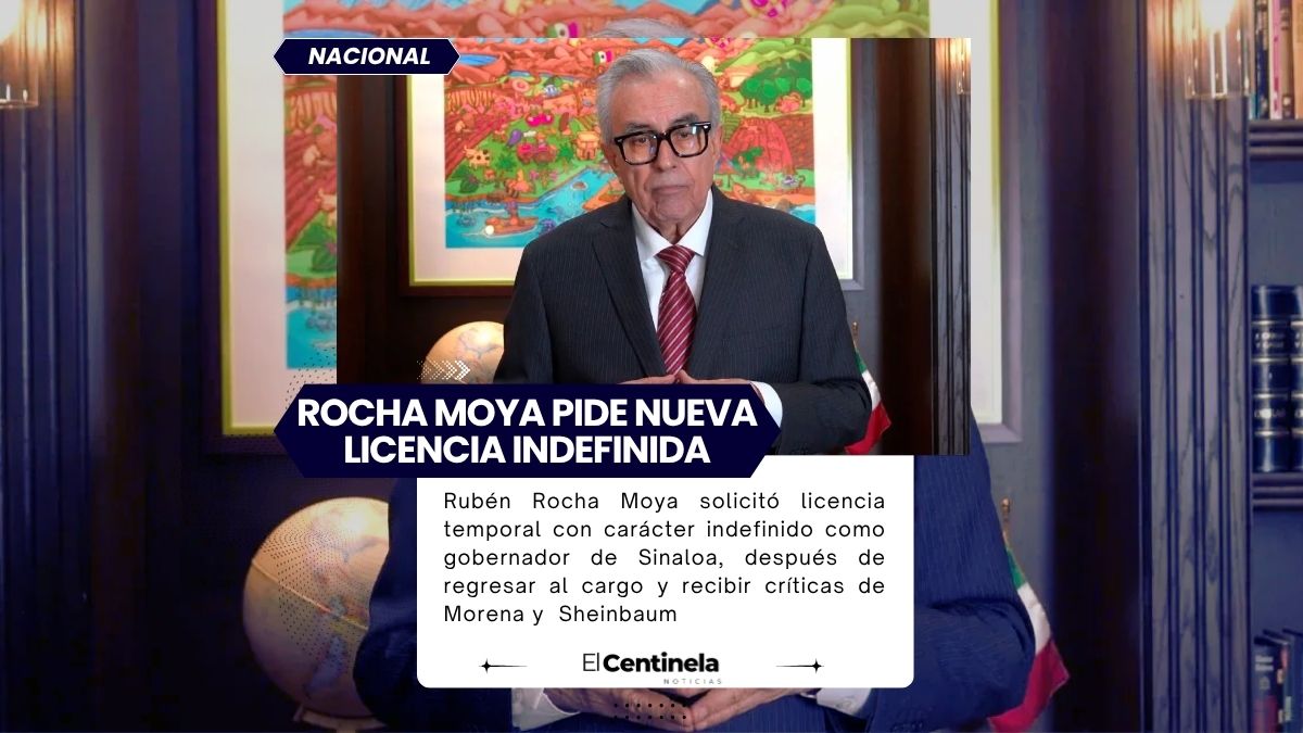 Rubén Rocha Moya pide licencia indefinida tras críticas de Sheinbaum y Morena