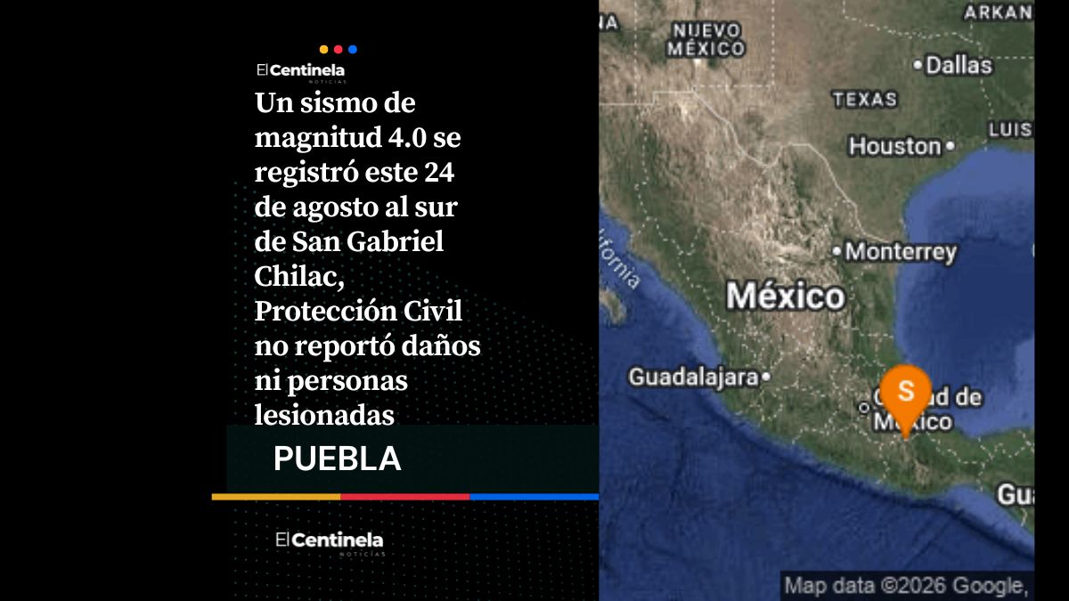 Sismo de magnitud 4.0 en San Gabriel Chilac no deja afectaciones
