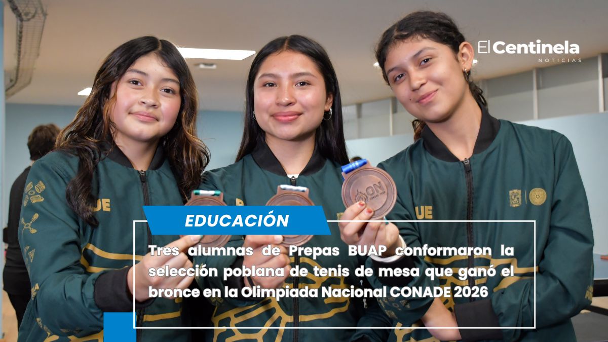 Tres alumnas de la BUAP conquistan la medalla de bronce en tenis de mesa de CONADE