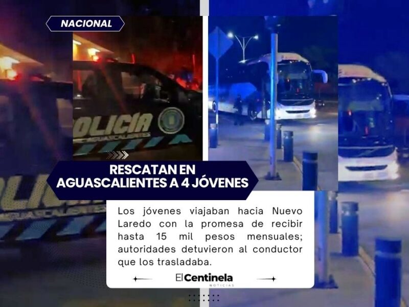 Rescatan en Aguascalientes a 4 jóvenes, víctimas de reclutamiento criminal