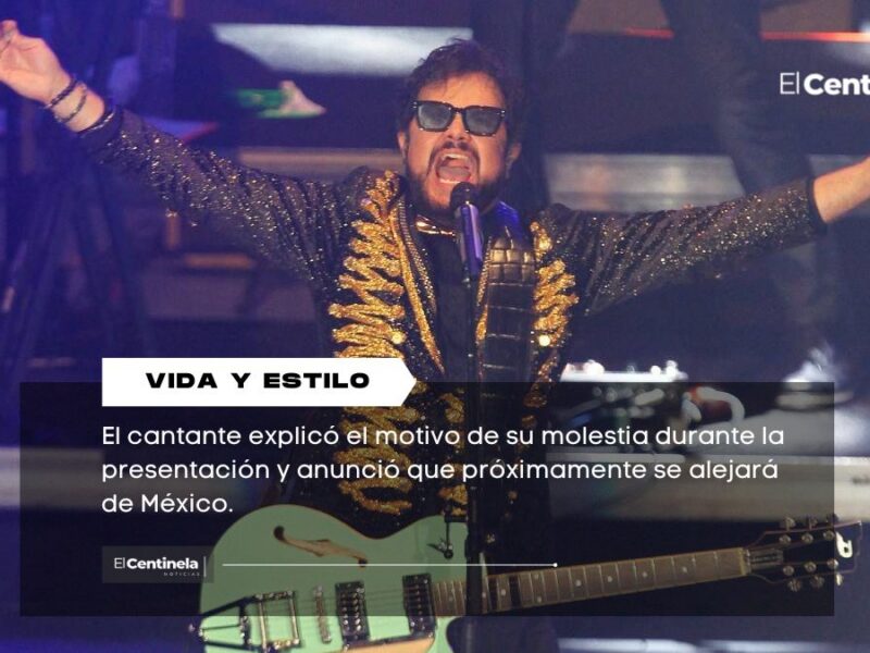 Aleks Syntek dice que se alejará de México tras polémica en concierto: “Mi ira fue justificada”