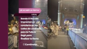 Policía de Londres corre a Banda El Recodo de concierto improvisado en la calle