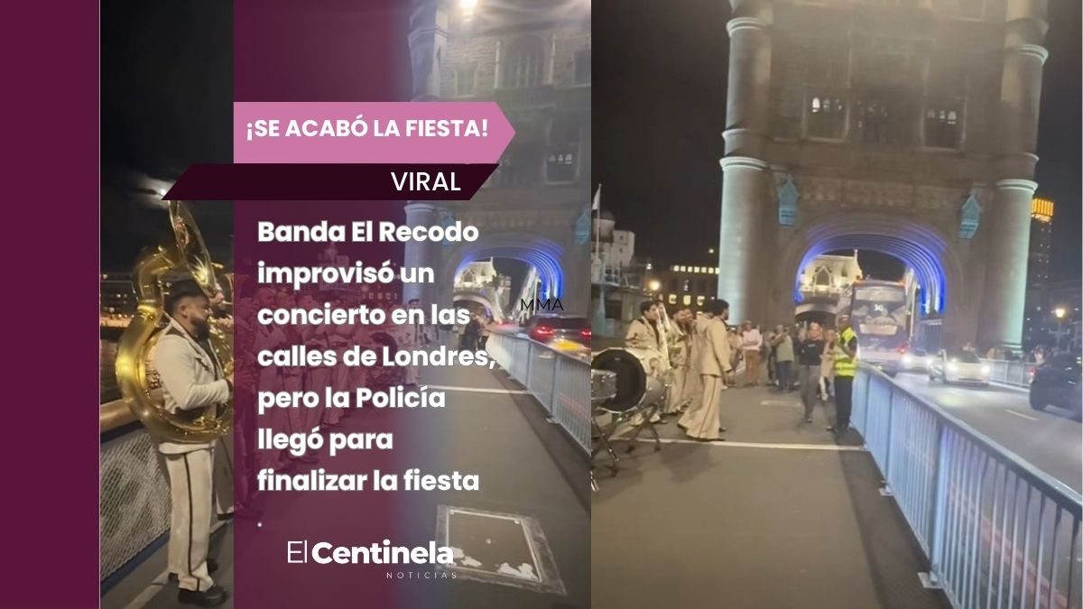 Policía de Londres corre a Banda El Recodo de concierto improvisado en la calle