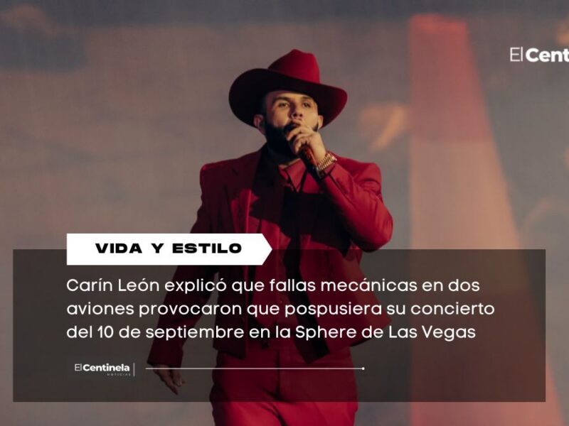 Desastre total: Carín León explica por qué pospuso su concierto en la Sphere de Las Vegas