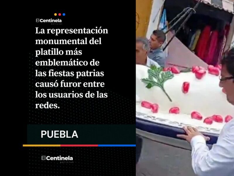 México superando a la IA: Chile en nogada gigante se vuelve VIRAL tras ser captado en calles de Puebla