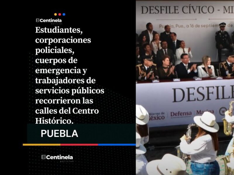 Así se vivió el desfile del 16 de Septiembre: miles de estudiantes y policías recorren Puebla