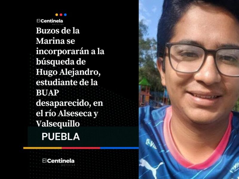 Buzos de la Marina se unen a la búsqueda de Hugo Alejandro en el río Alseseca