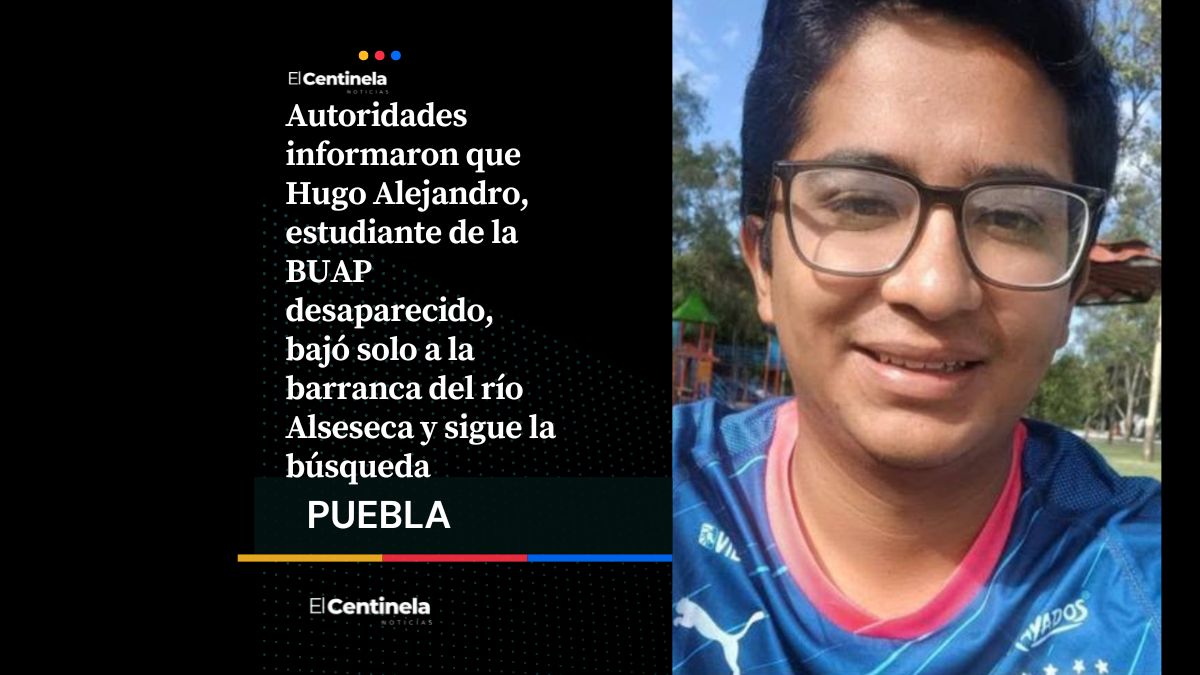 Hugo Alejandro bajó solo al río Alseseca, continúa la búsqueda del estudiante de la BUAP
