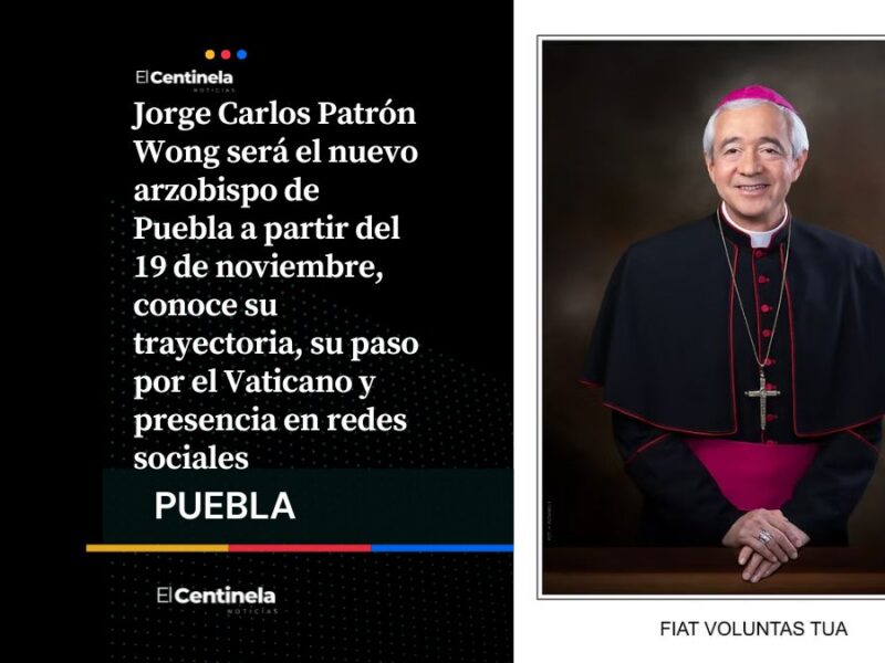 Él es Jorge Carlos Patrón Wong, próximo arzobispo de Puebla, nombrado por el papa León XIV