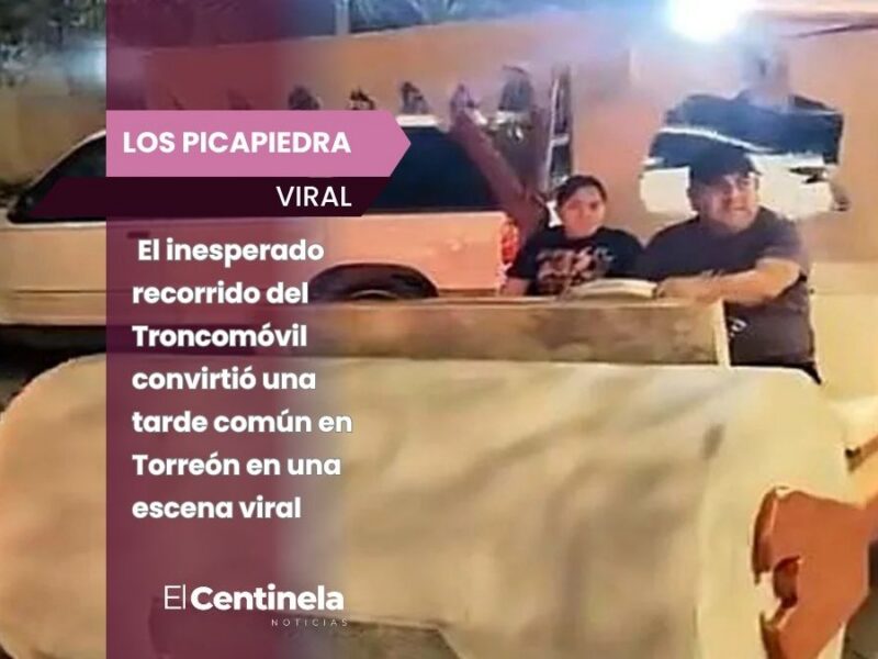 ¡Torreón superando la IA! Captan legendario auto de 'Los Picapiedras' en las calles
