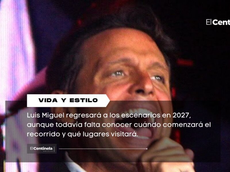 A través de sus redes sociales, “El Sol de México” publicó una imagen con el mensaje “Luis Miguel Tour 2027”