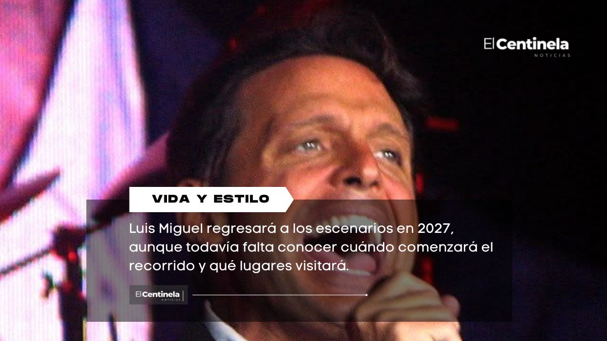 A través de sus redes sociales, “El Sol de México” publicó una imagen con el mensaje “Luis Miguel Tour 2027”