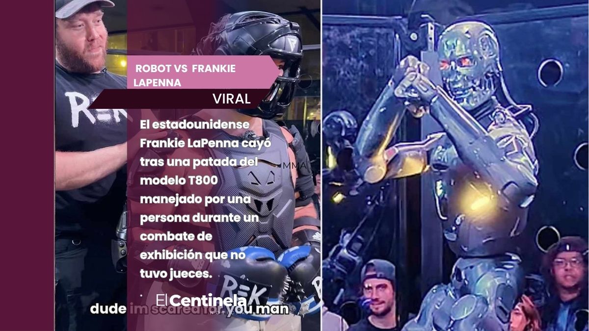 La impactante pelea de MMA entre un humano y un robot caracterizado como “Terminator”: “Un poco aterrador”