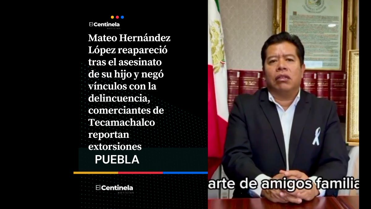 Mateo Hernández, alcalde de Tecamachalco, reaparece tras asesinato de su hijo y niega pacto con delincuencia