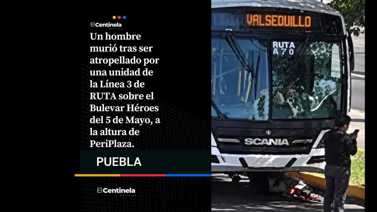 RUTA Línea 3 atropella y mata a peatón sobre el Bulevar 5 de Mayo