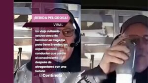 Trailero se atraganta con su bebida y pierde el conocimiento al volante