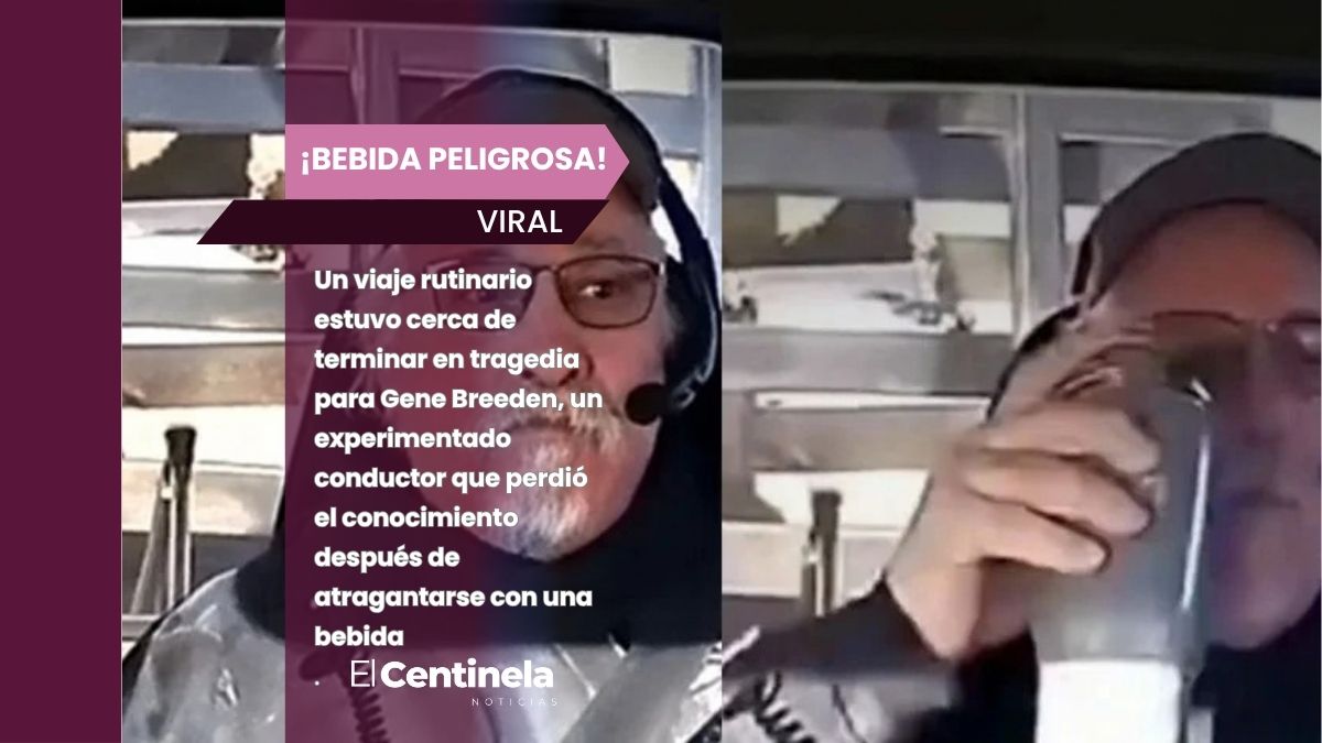 Trailero se atraganta con su bebida y pierde el conocimiento al volante