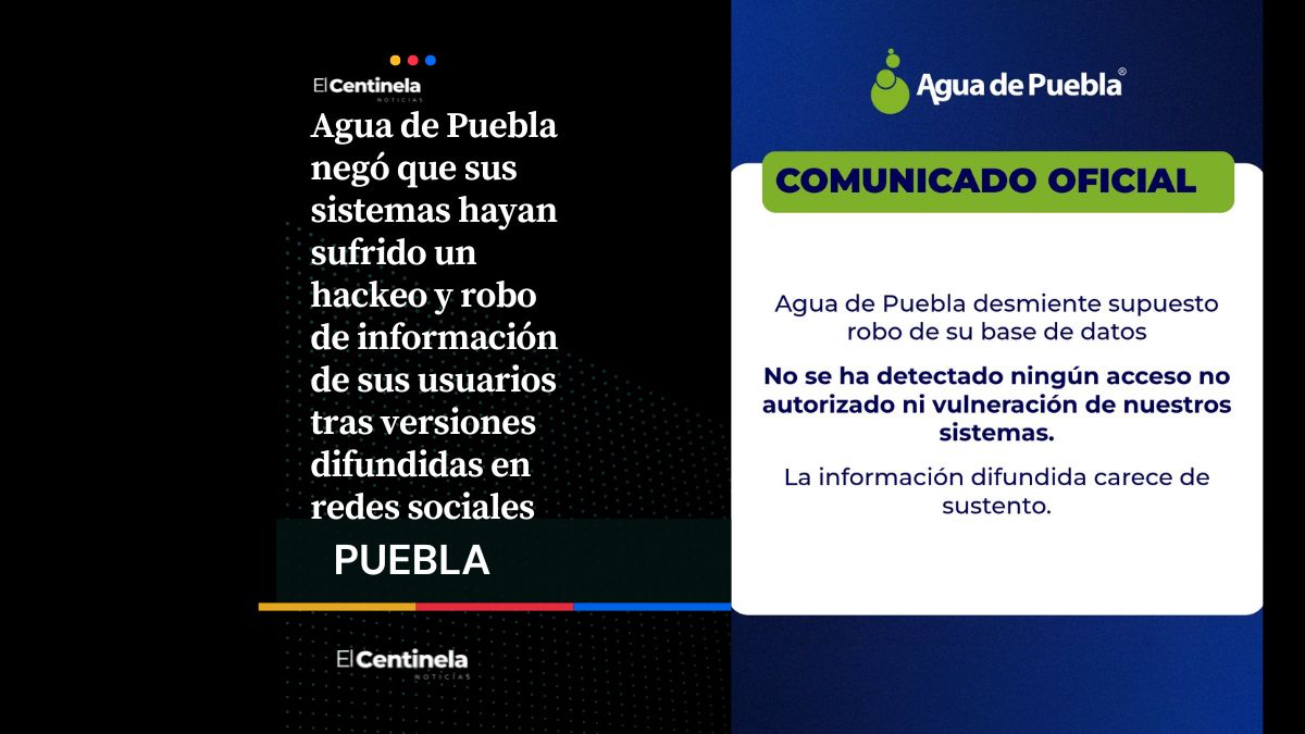 Agua de Puebla desmiente hackeo y robo de datos de sus usuarios