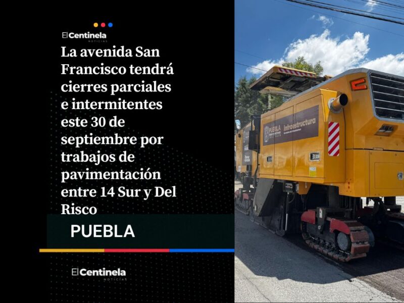 La avenida San Francisco estará cerrada parcialmente este 30 de septiembre por obras de mantenimiento, toma nota