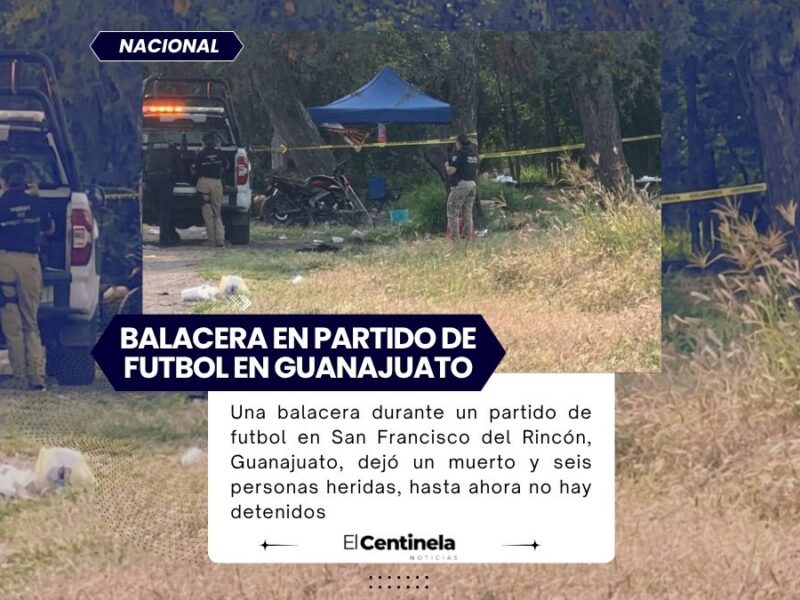 Otra vez en la cancha: Balacera en partido de futbol en Guanajuato deja un muerto y seis heridos
