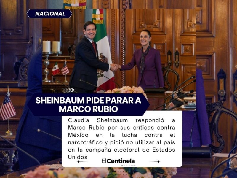 Sheinbaum responde a Marco Rubio y pide no usar a México en campaña electoral de Estados Unidos